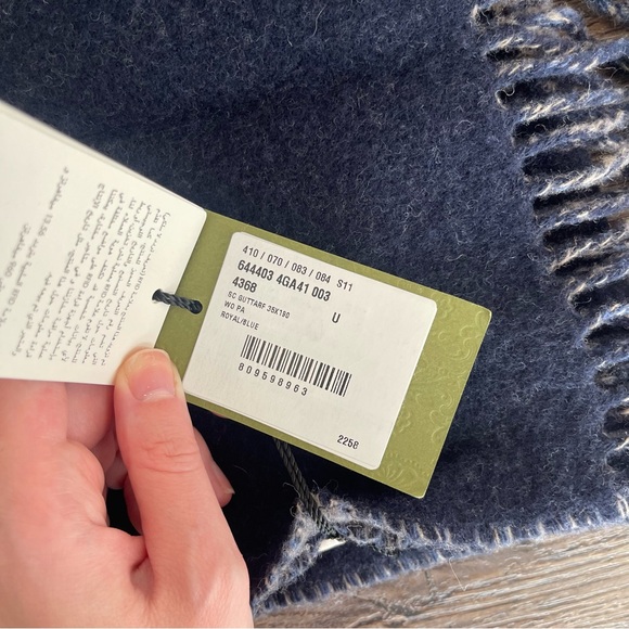 Gucci Mens Wool Blend Scarf Wrap - Picture 7 of 7